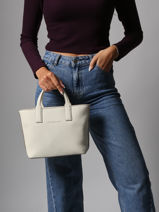 Cross Body Tas Th Logotape Polyurethaan Tommy hilfiger Wit th logotape AW17448-vue-porte